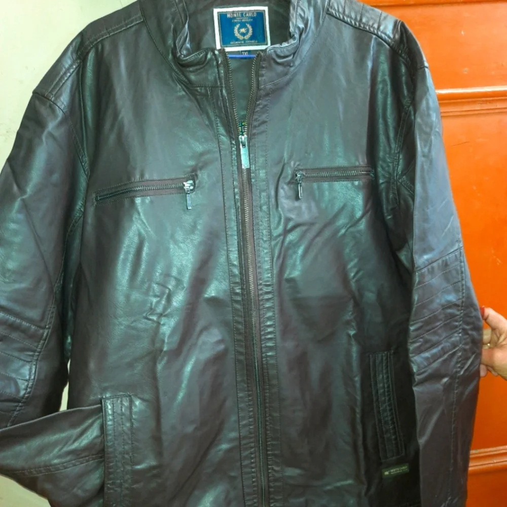 Monte Carlo Brown leather jacket SIZE: XXXL - Picture 3 of 8